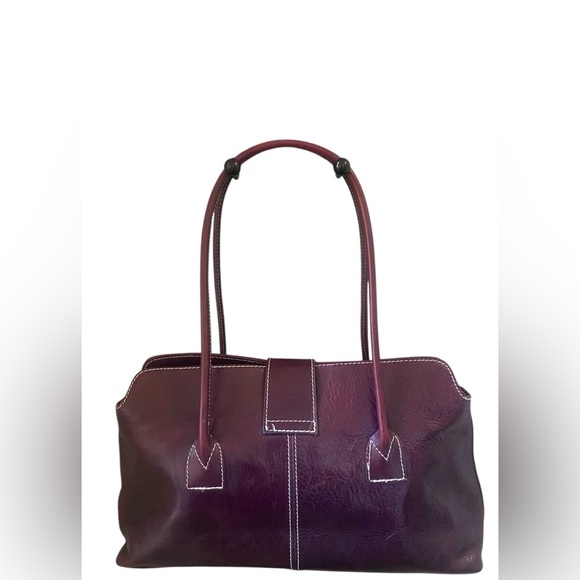 Vera Pelle | Authentic Italian Leather Shoulder Bag | Purple | EUC - Picture 12 of 12